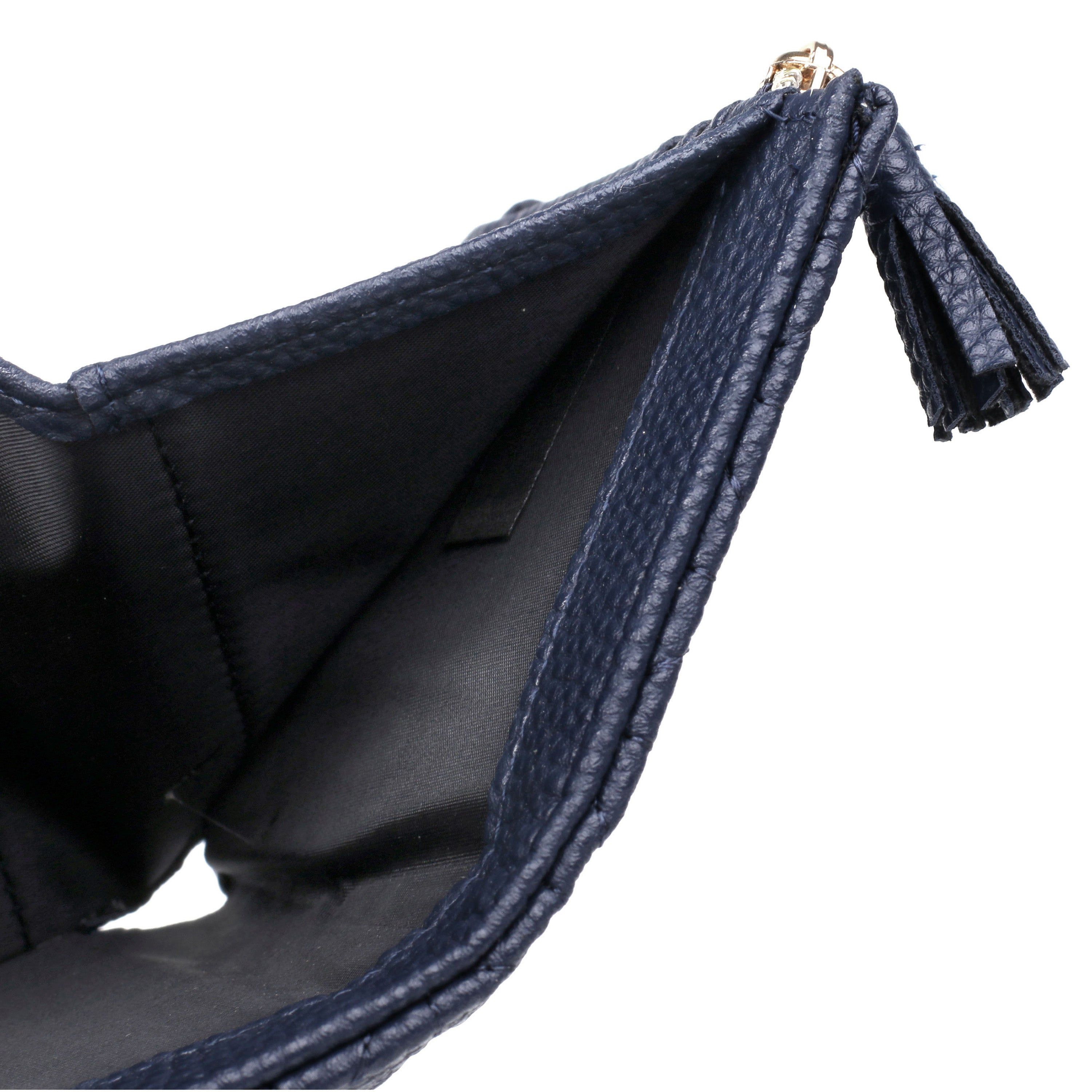 Double Diamond Quilt Vegan Leather Medium Trifold