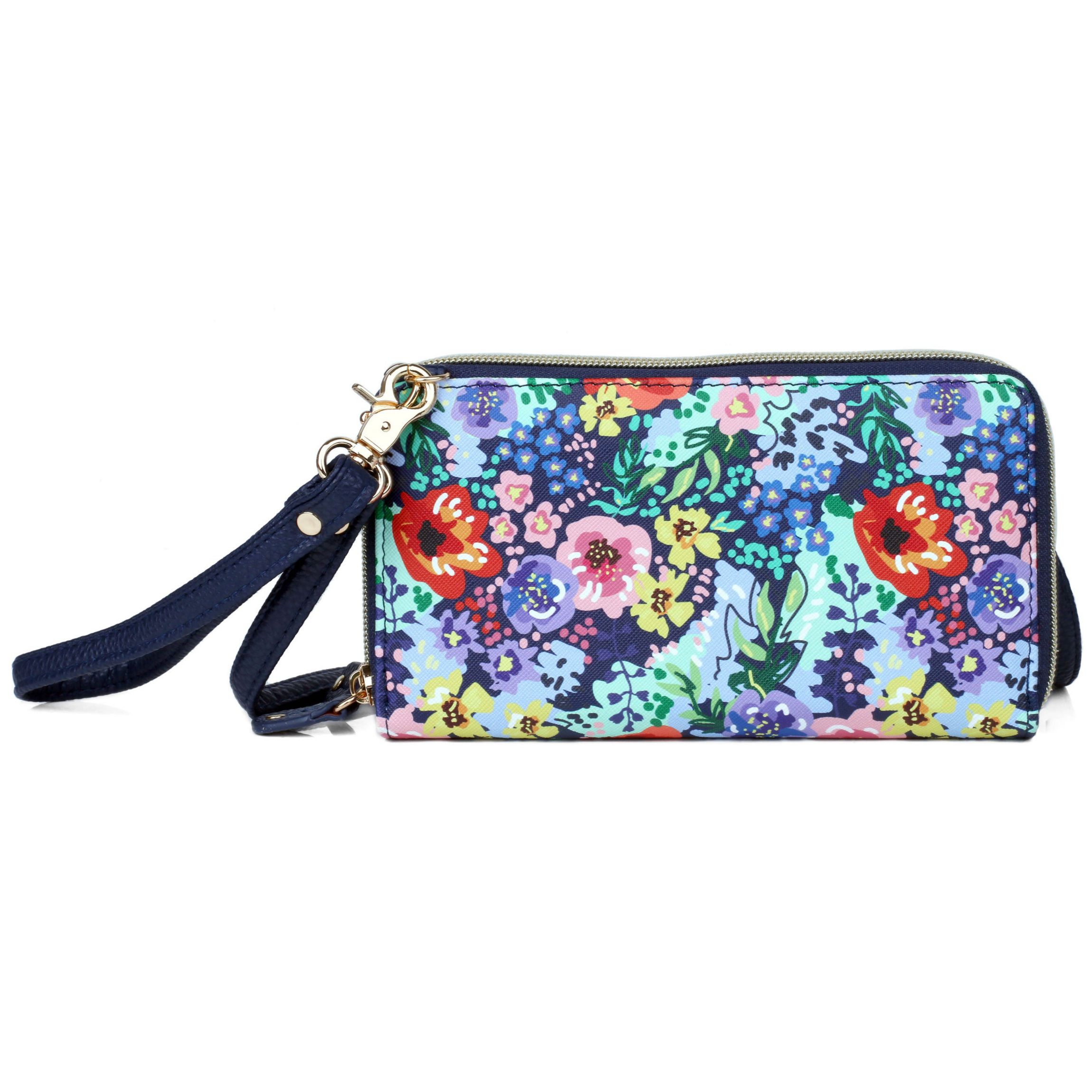 Impressionist Floral Printed Vegan Leather Ultimate Organizer
