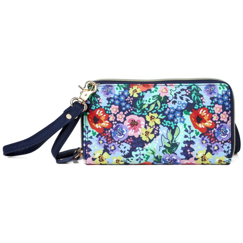 Impressionist Floral Printed Vegan Leather Ultimate Organizer