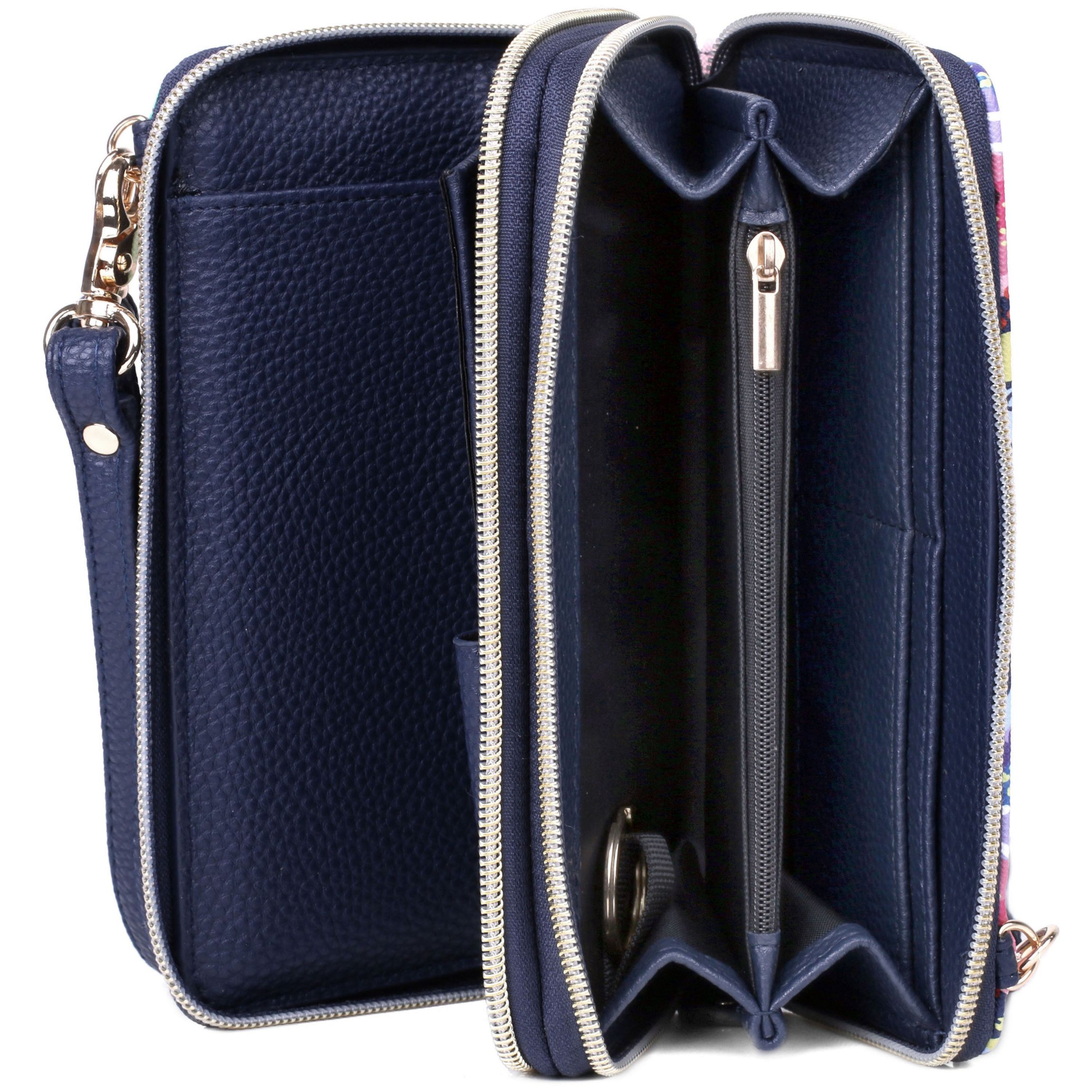 Impressionist Floral Printed Vegan Leather Ultimate Organizer