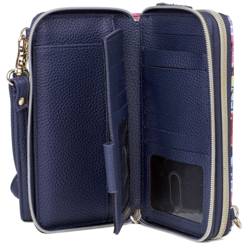 Impressionist Floral Printed Vegan Leather Ultimate Organizer