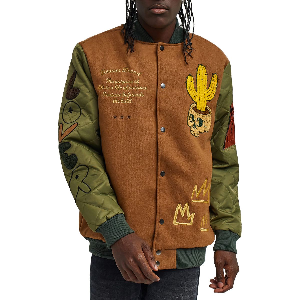 Reason Clothing WILD ONE VARSITY JACKET | Belk