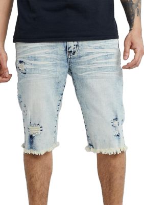 THATCHER DENIM MID-LENGTH SHORTS