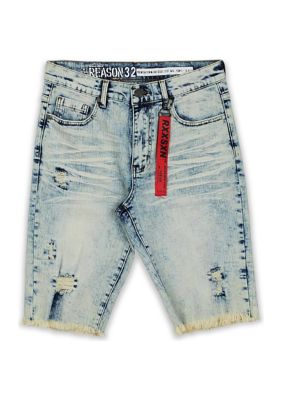 THATCHER DENIM MID-LENGTH SHORTS