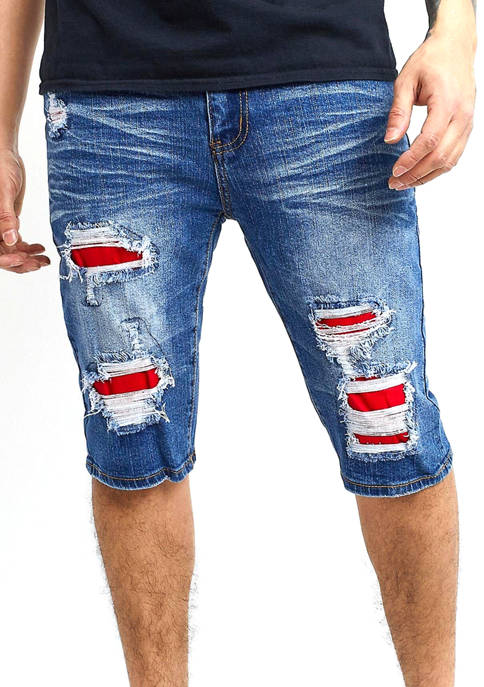 Reason Clothing Vincent Mid Length Jean Shorts