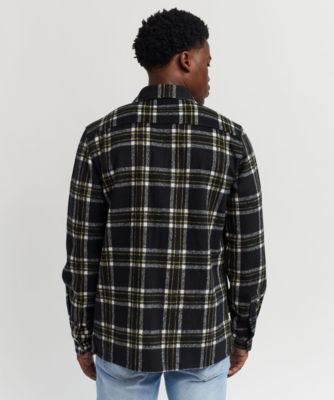 Color Block Flannel Overshirt