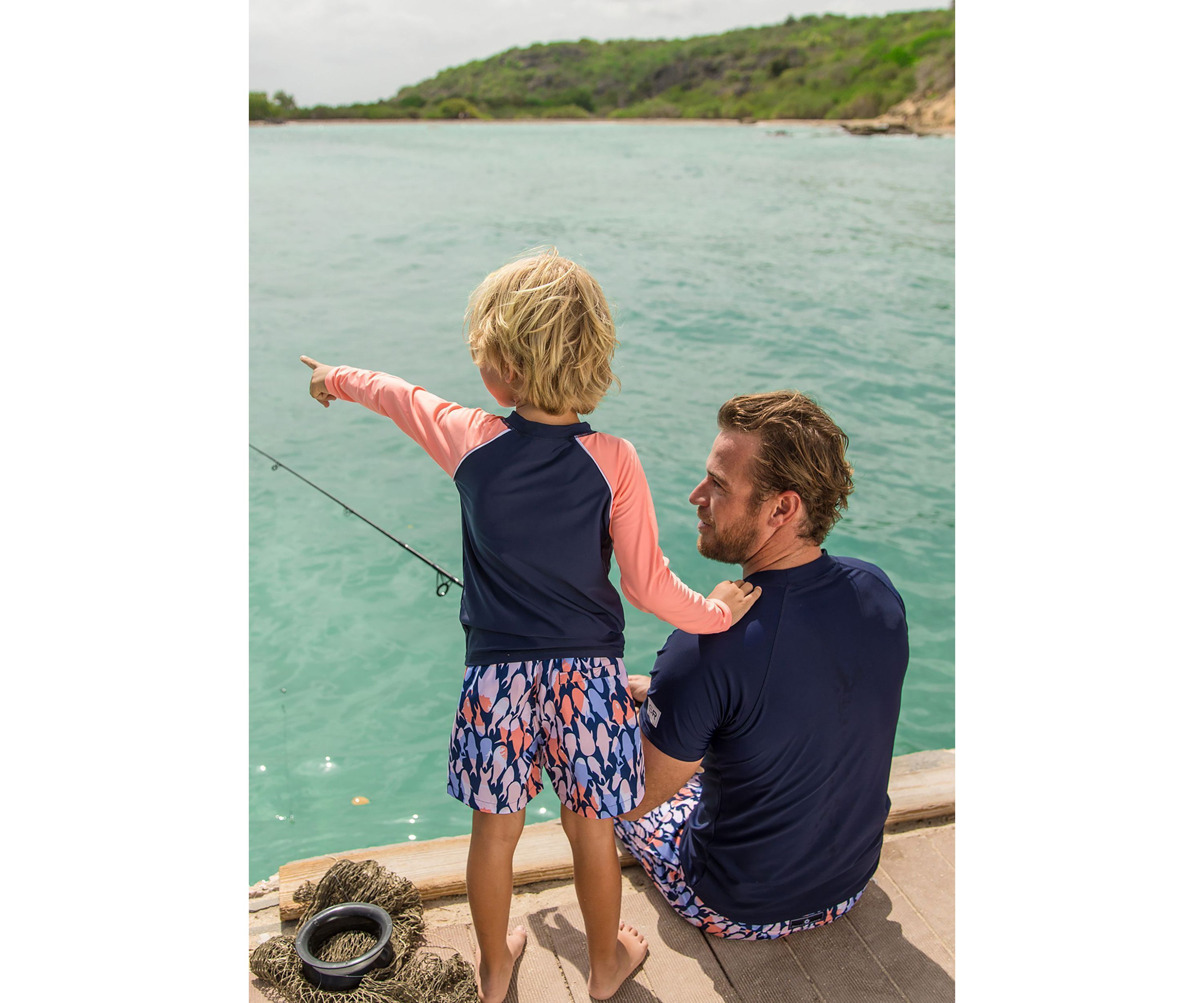 Mens Fish Frenzy Volley Board Shorts