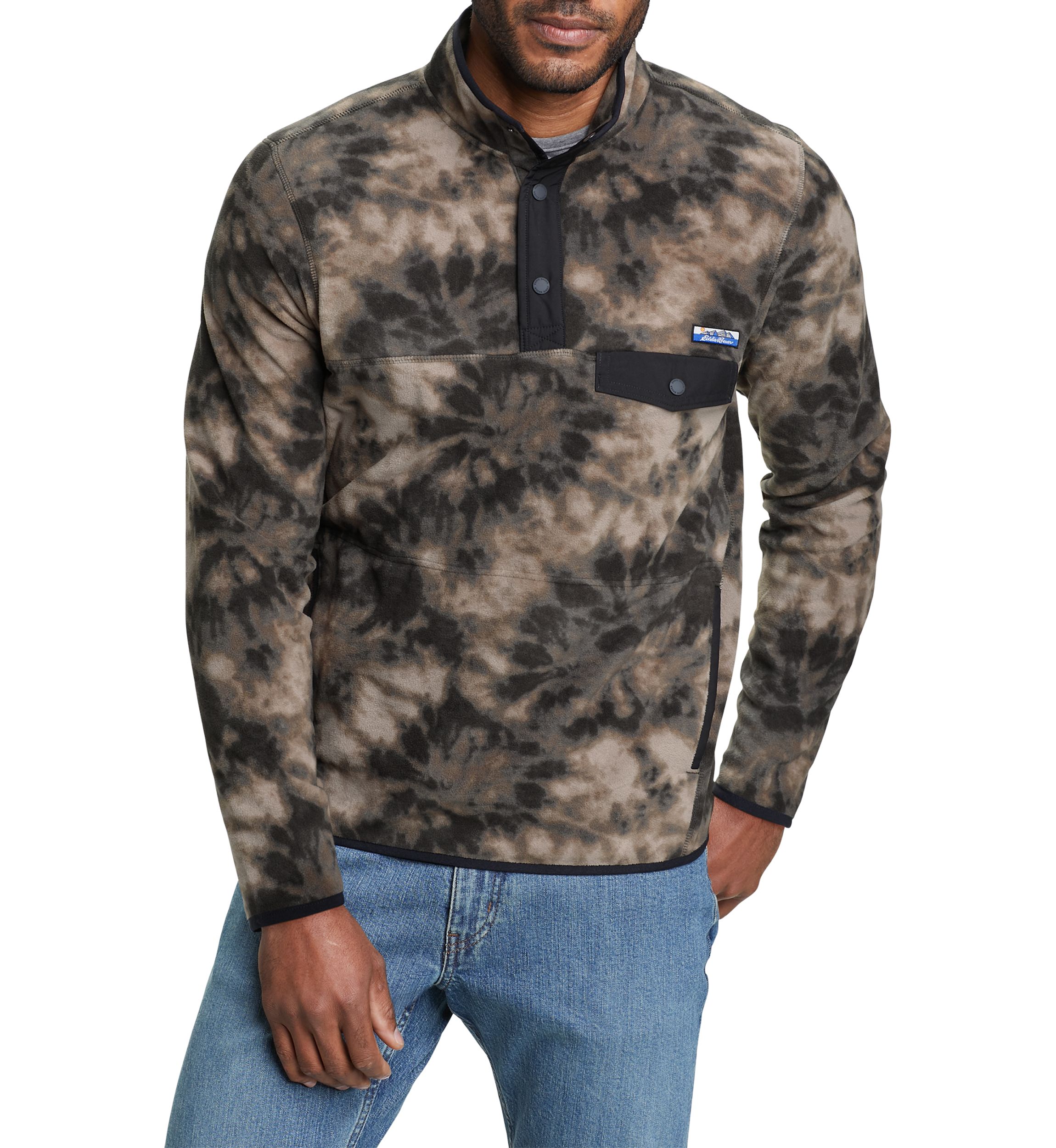 Mens Chutes Mock Neck Fleece Pullover