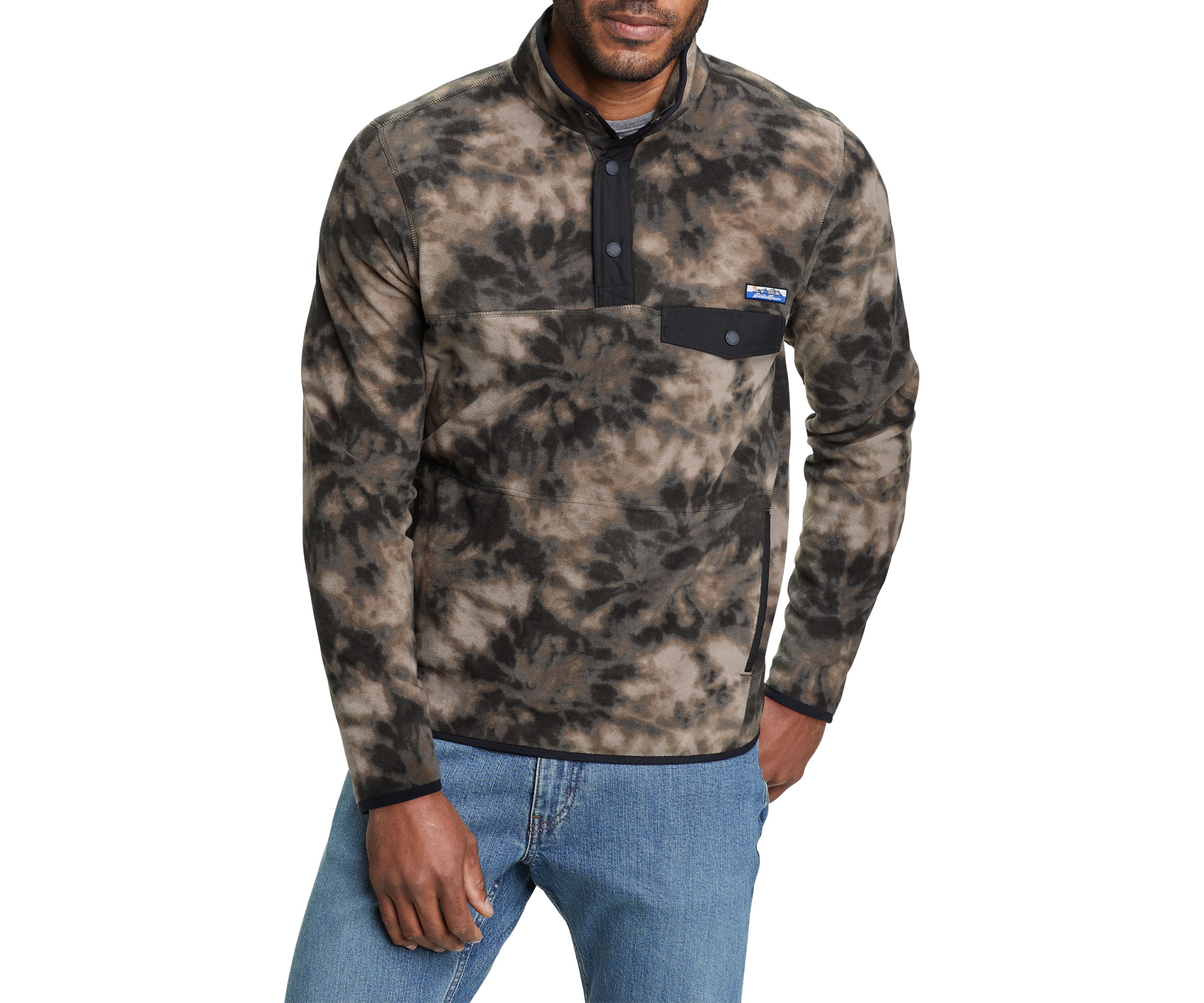 Mens Chutes Mock Neck Fleece Pullover