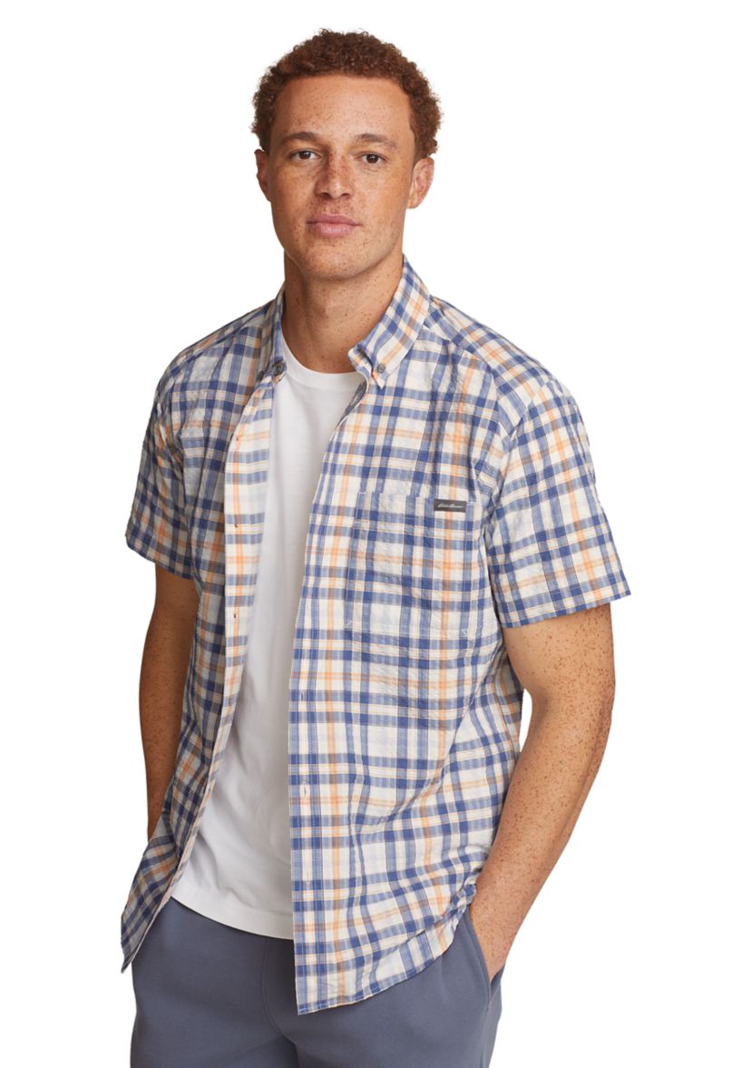 Mens Pack It Seersucker Short Sleeve Shirt