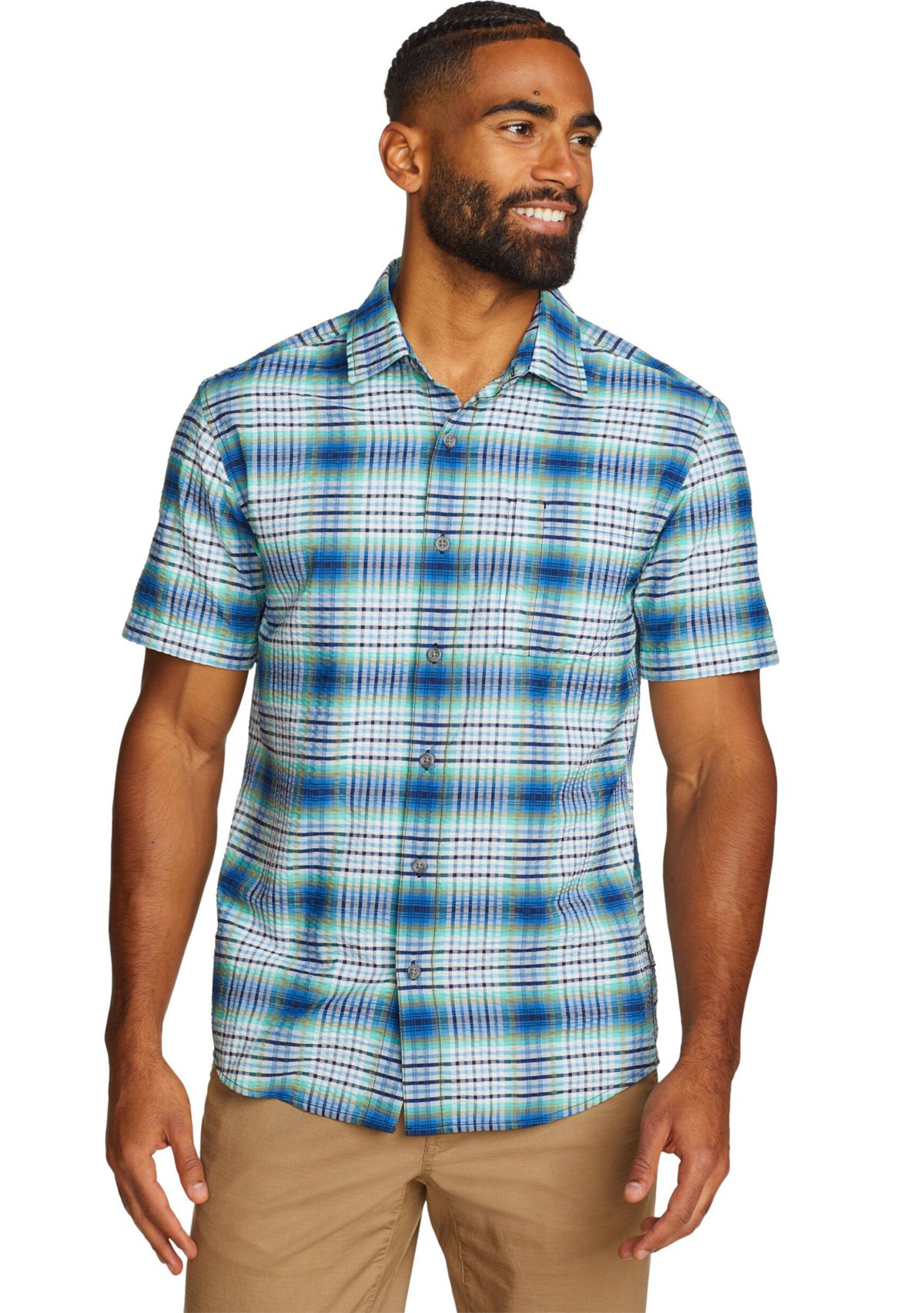 Mens Pack It Tech Seersucker Shirt