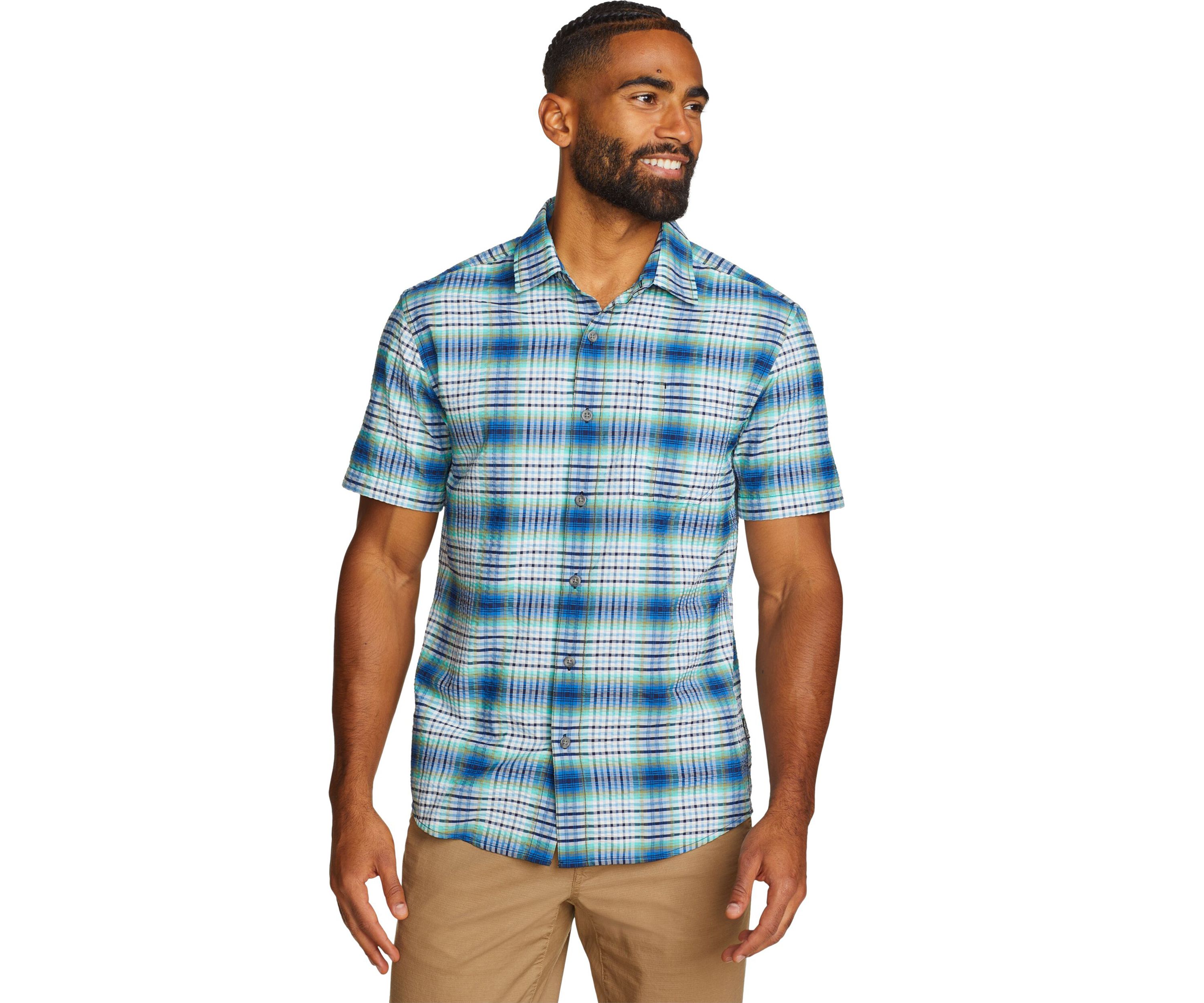 Mens Pack It Tech Seersucker Shirt