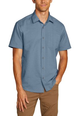 Eddie Bauer Men's Pack It Tech Seersucker Shirt, Small