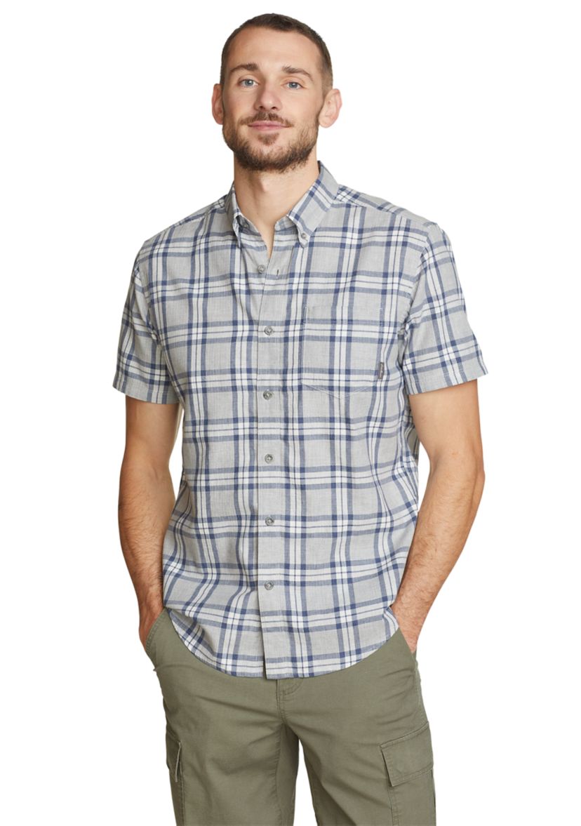 Tidelands Short-Sleeve Yarn-Dyed Textured Shirt