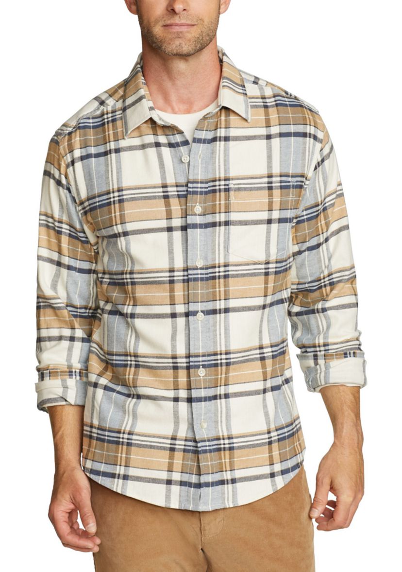 eddie bauer dress shirts Men's Button-Up Shirt so youll spend plenty of days in the Voyager Flex Shirt Eddie Bauer Men's Plaid Grid