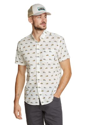 Eddie Bauer Men's Baja Short Sleeve Printed Shirt, Small
