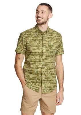 Eddie Bauer Men's Baja Short Sleeve Printed Shirt, Medium