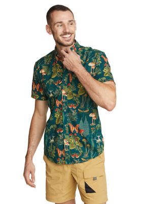 Eddie Bauer Men's Baja Short Sleeve Printed Shirt