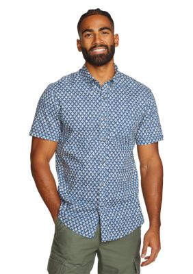 Eddie Bauer Men's Baja Short Sleeve Printed Shirt, Small