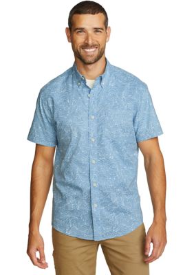 Eddie Bauer Men's Baja Short Sleeve Printed Shirt, Small