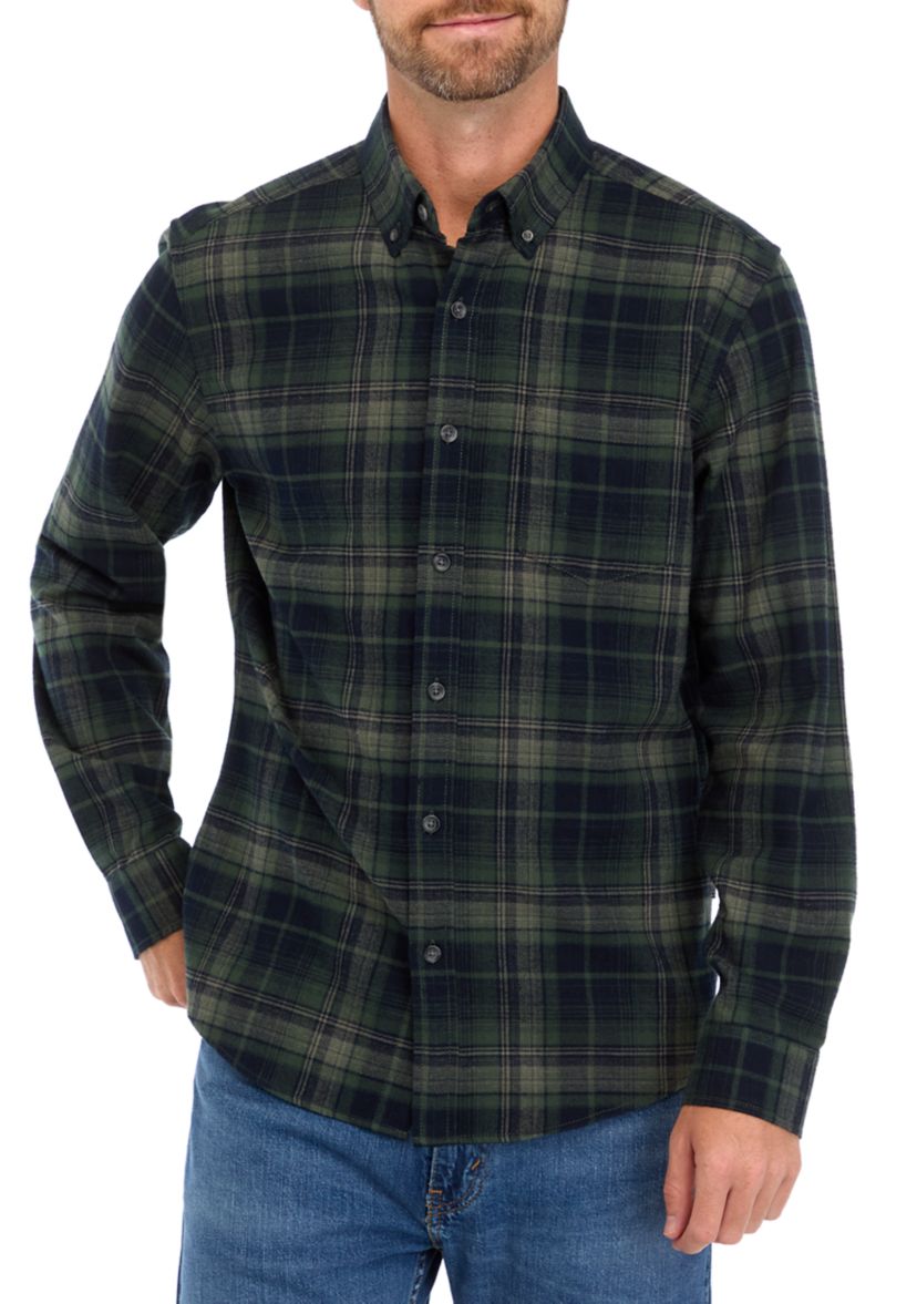 Mens Long Sleeve Field Flannel Shirt