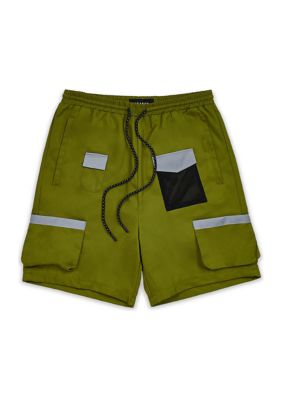 Men's Multi Pocket Nylon Cargo Shorts