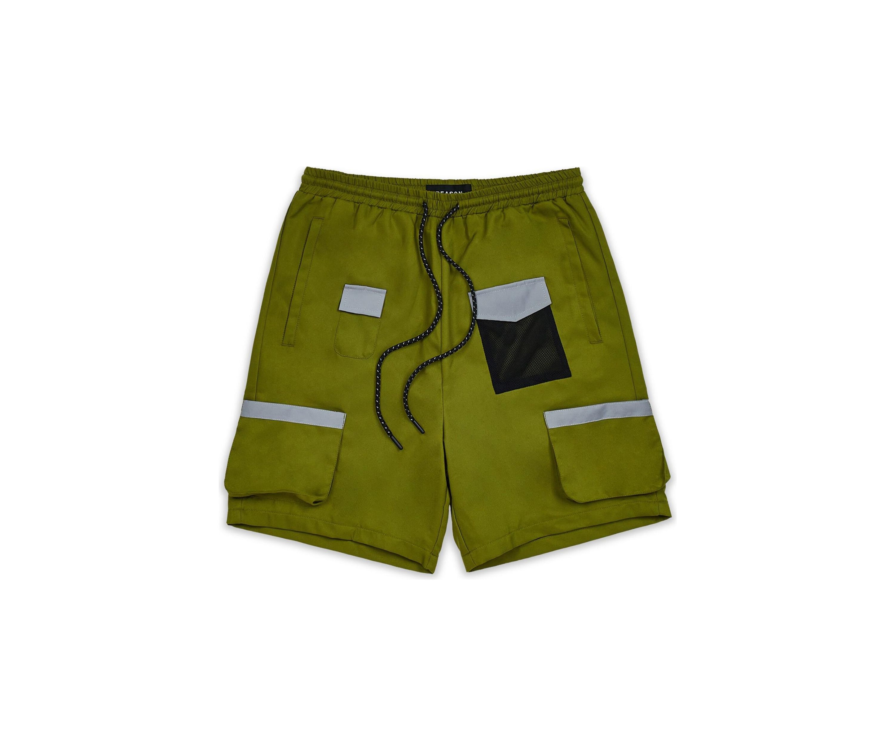 Mens Multi Pocket Nylon Cargo Shorts