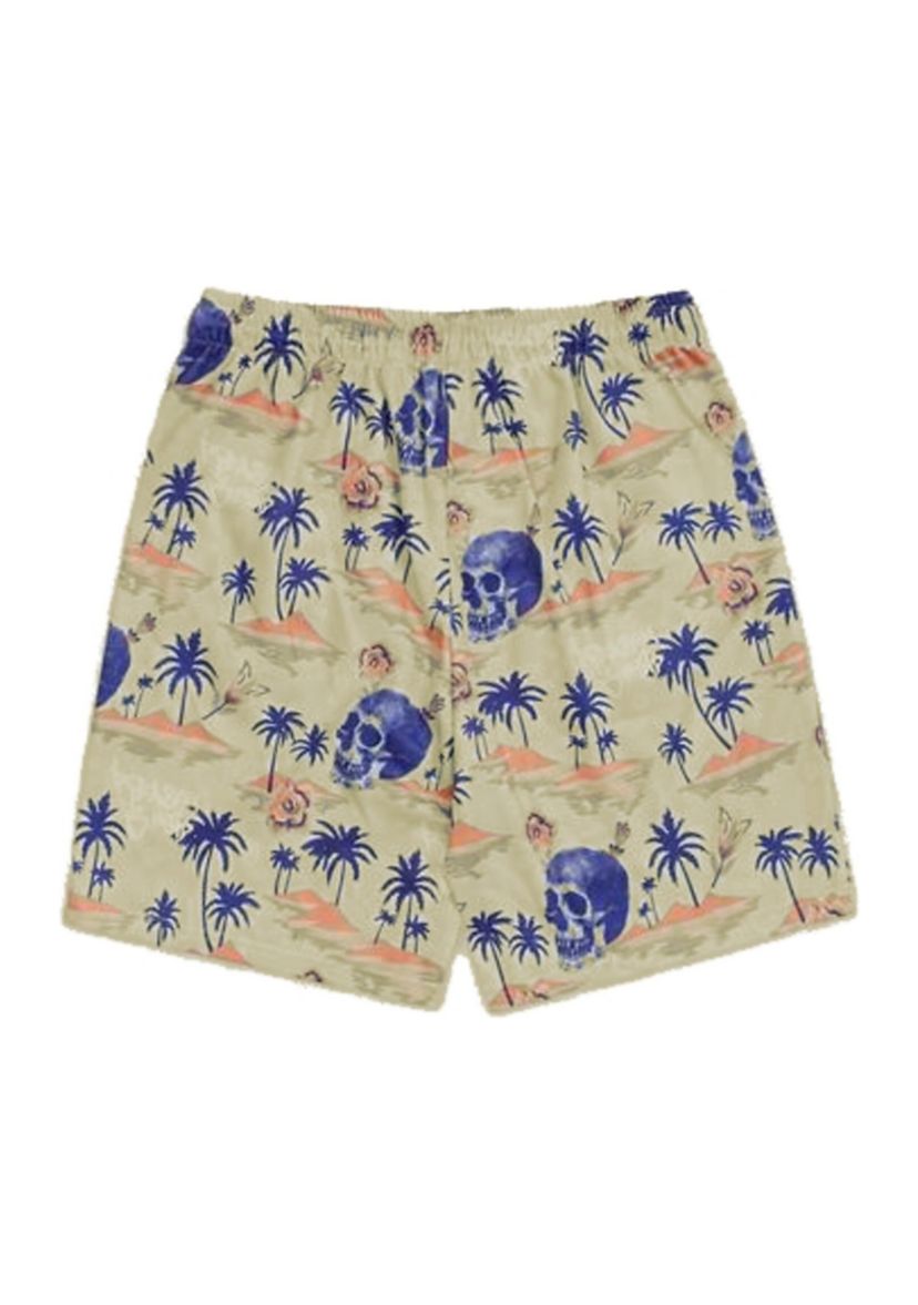 Mens Skull Island Fleece Shorts