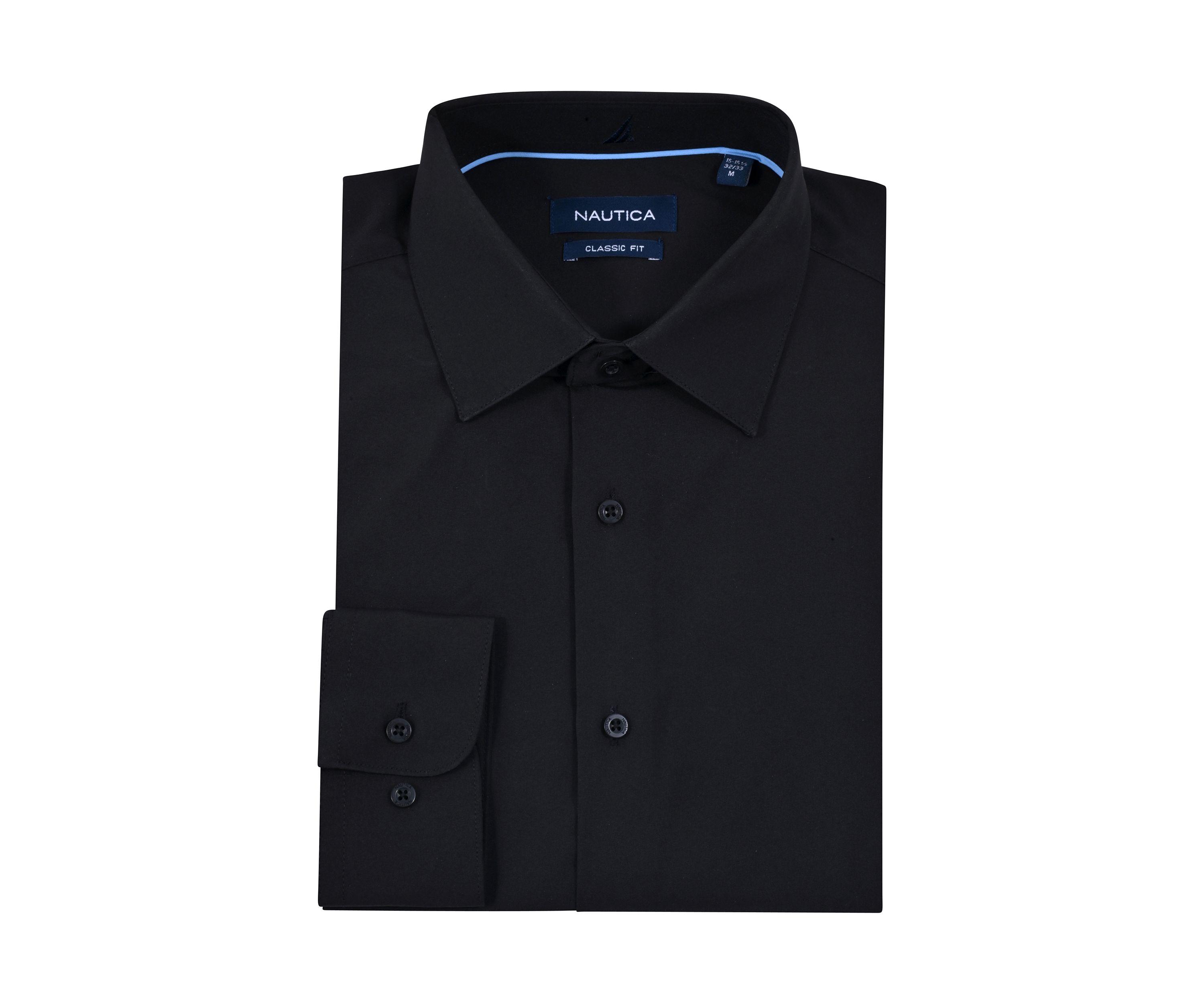 Classic Black Solid Dress Shirt