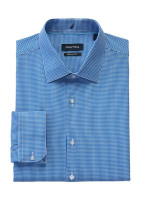 Nautica Men's Micro Plaid Shirt, 14 - 14.5 32/33