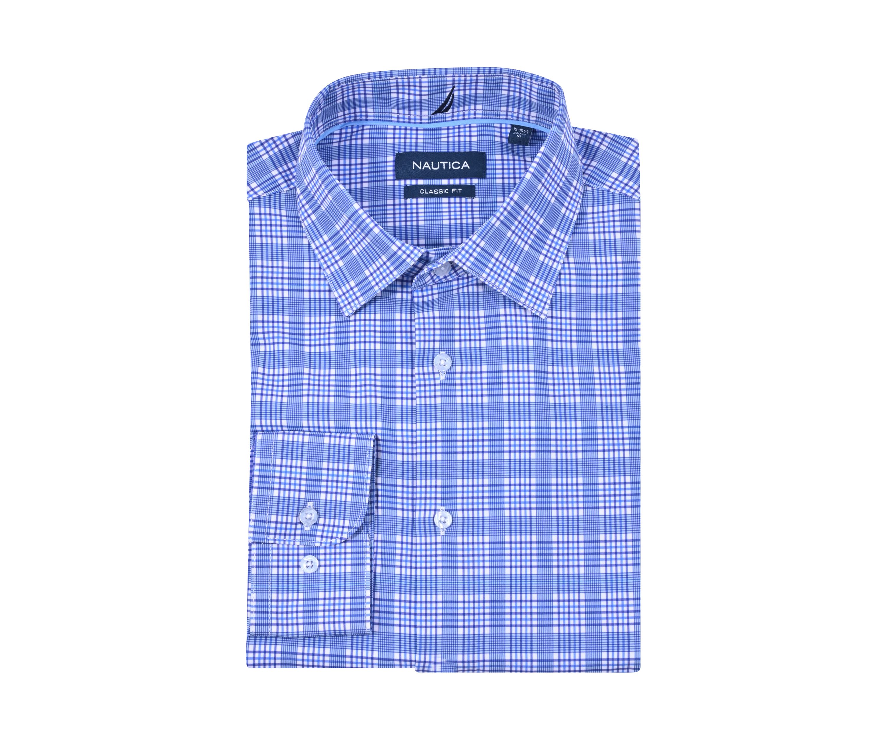 Blue Plaid Dress Shirt