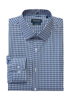 Nautica Navy/ White Checkered Dress Shirt | belk