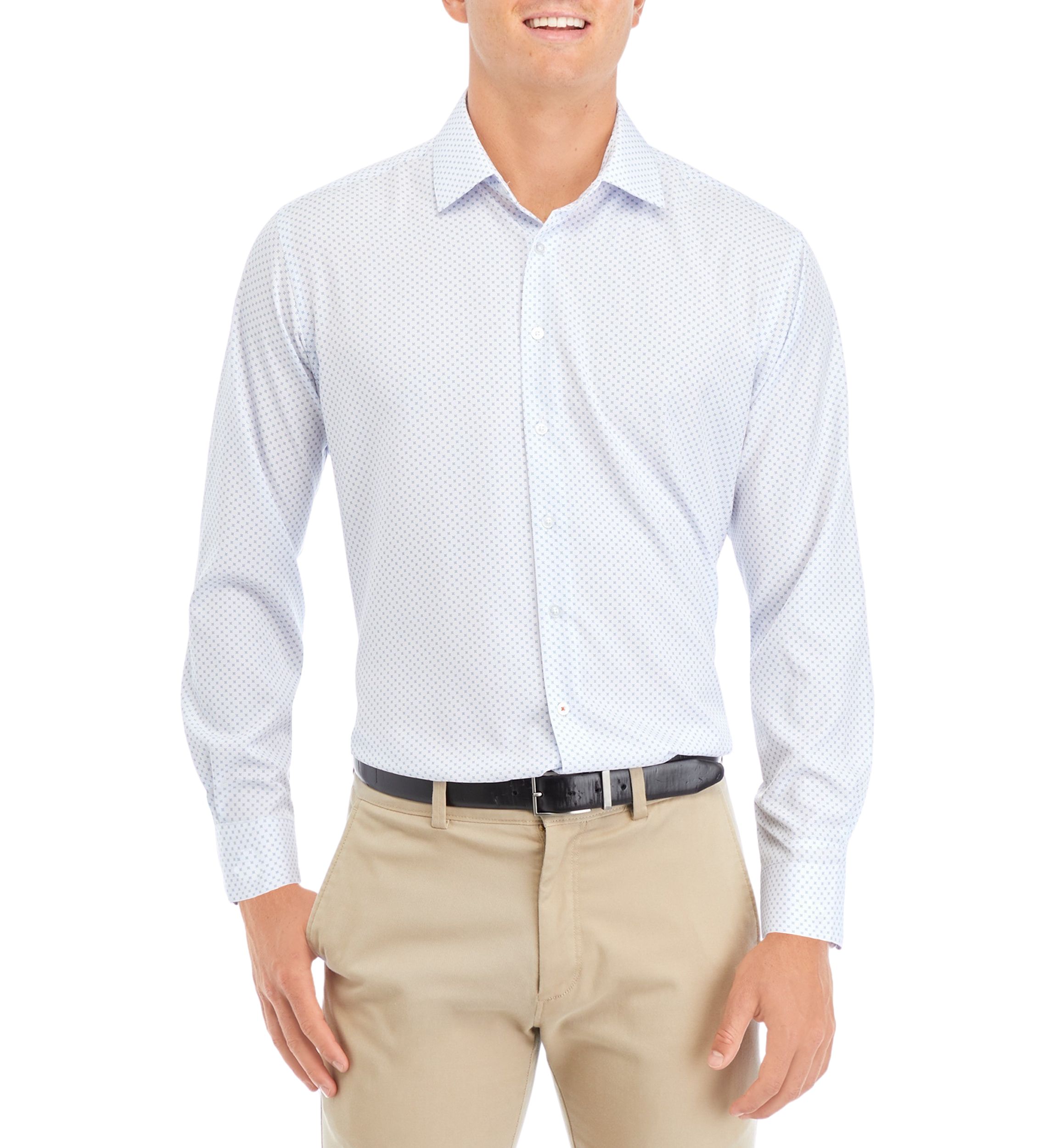 Ditsy Blue Floral Dress Shirt
