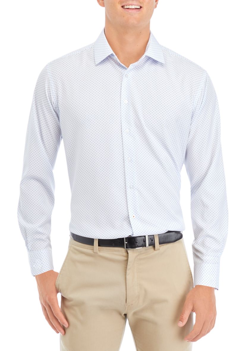 Ditsy Blue Floral Dress Shirt