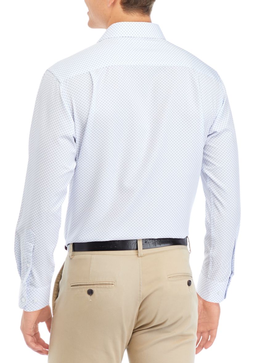 Ditsy Blue Floral Dress Shirt