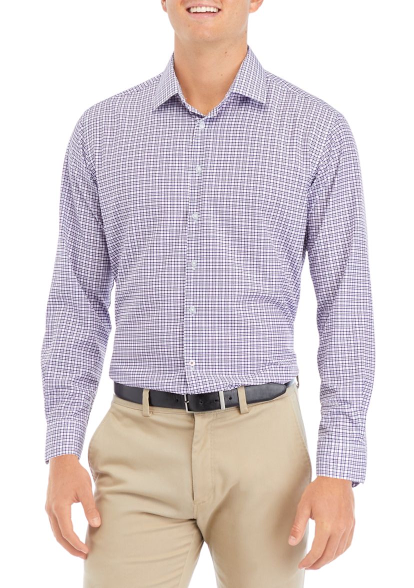 Purple Grid Checks Dress Shirt