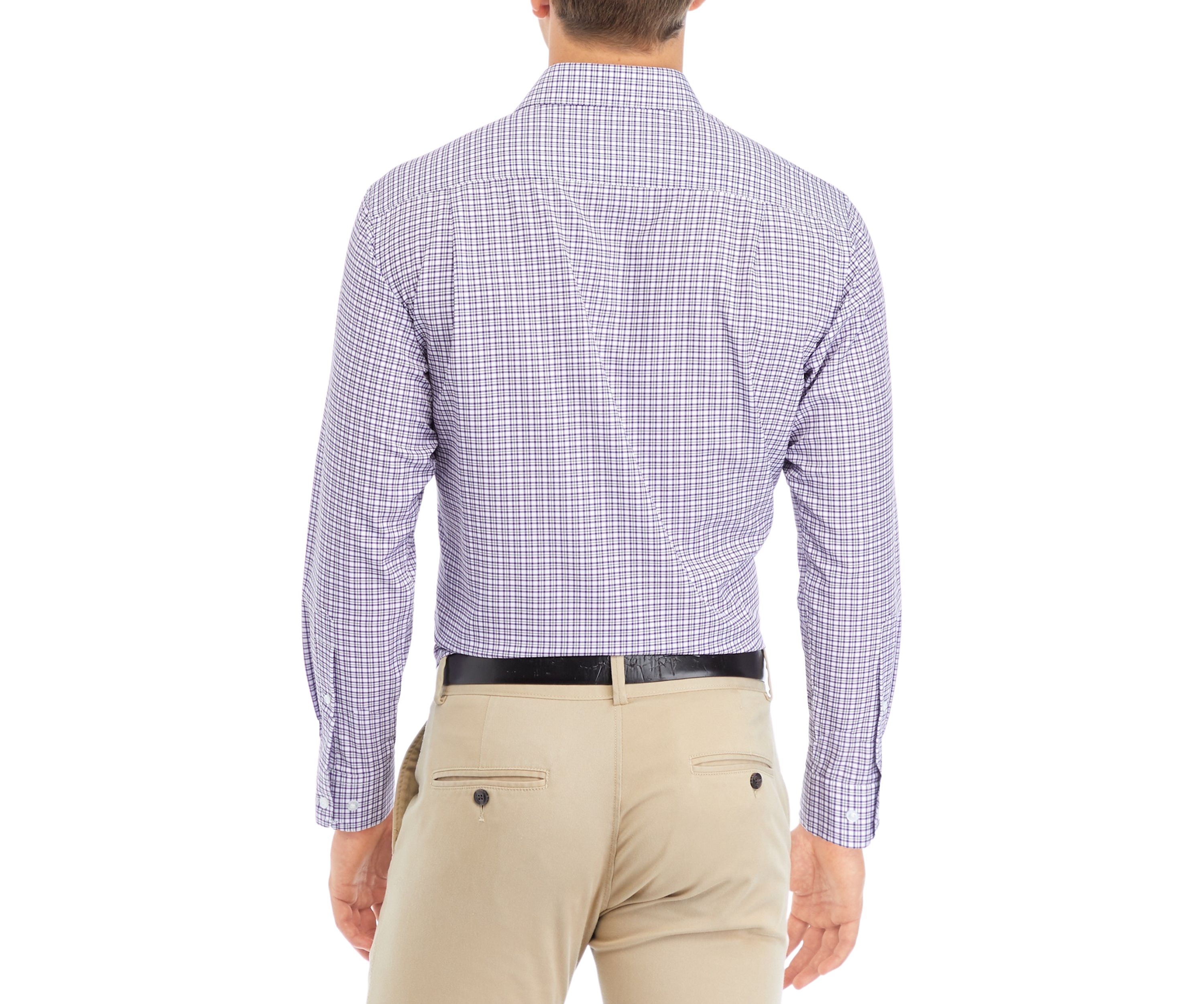 Purple Grid Checks Dress Shirt