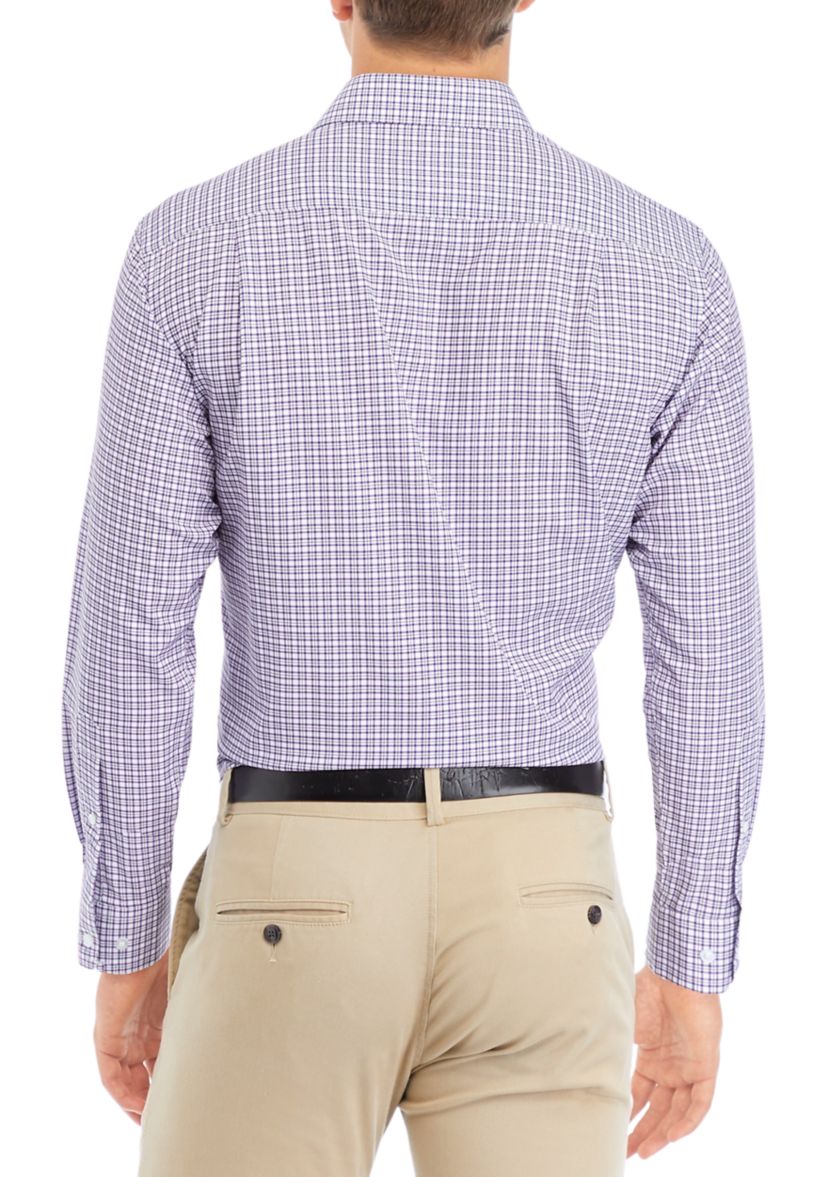 Purple Grid Checks Dress Shirt