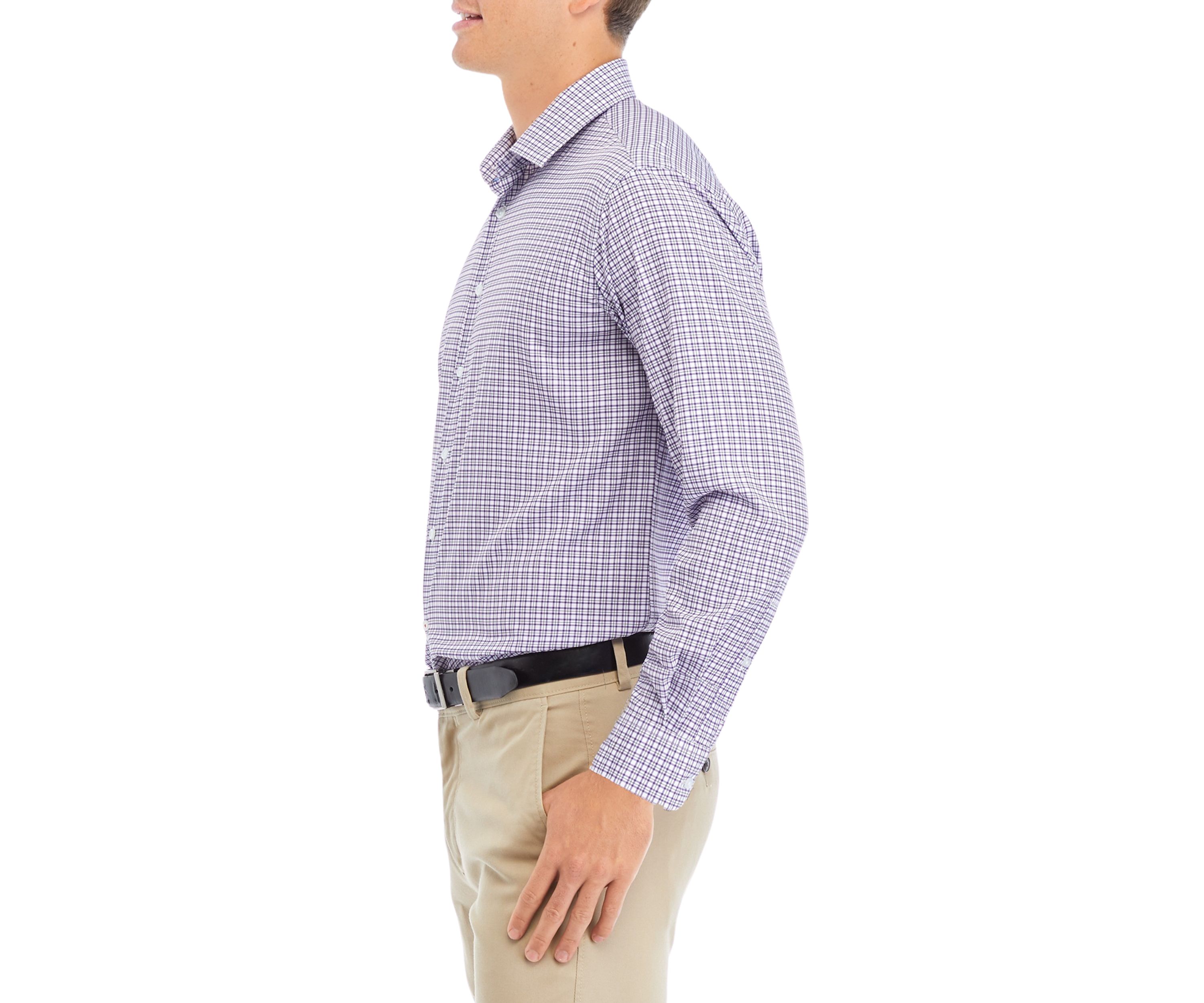 Purple Grid Checks Dress Shirt