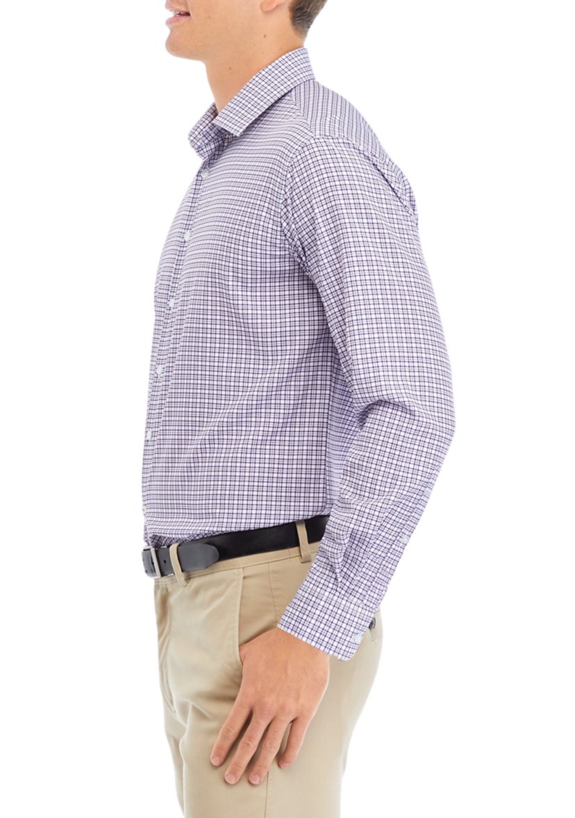 Purple Grid Checks Dress Shirt