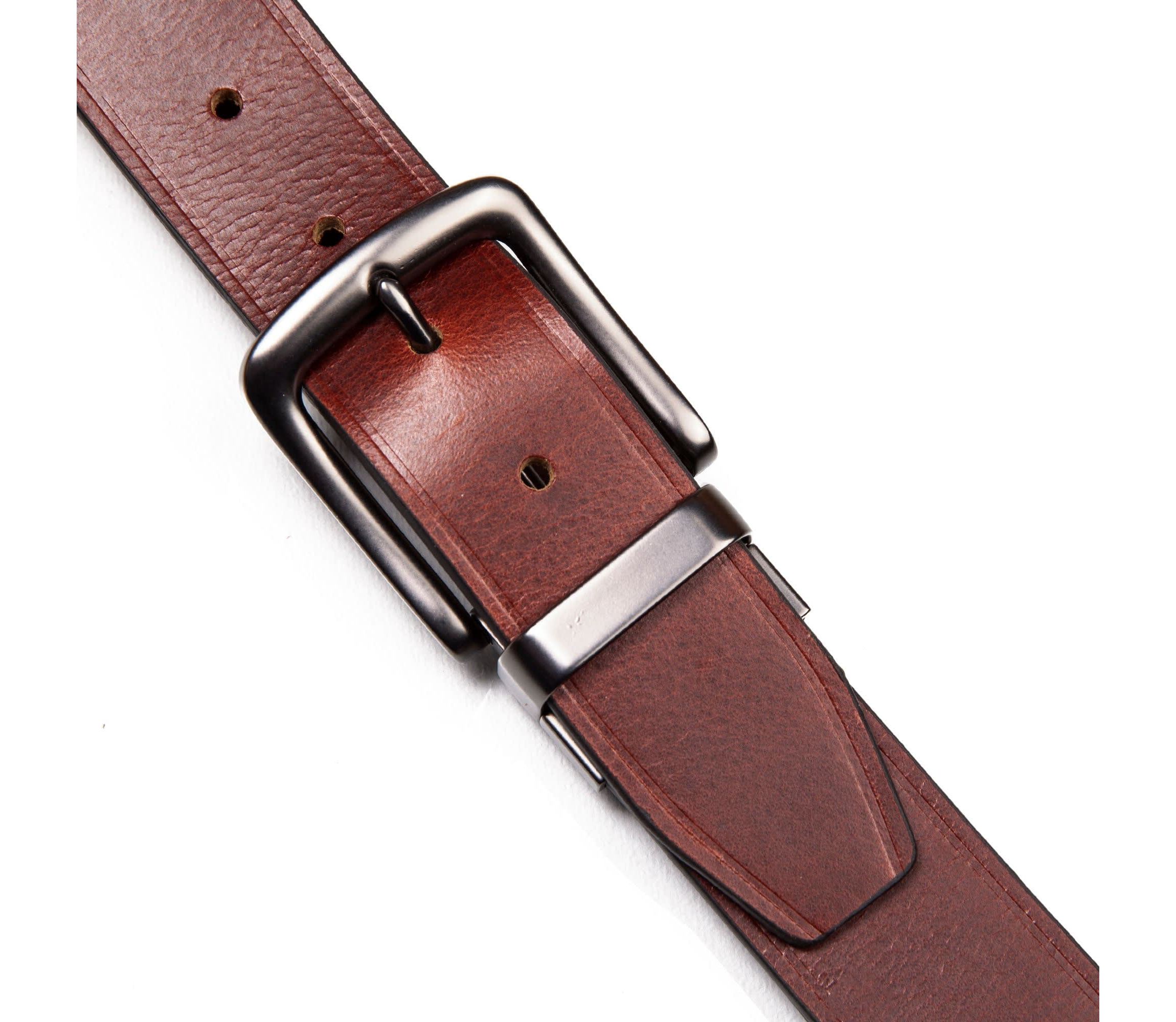 Smooth Leather Reversible Belt