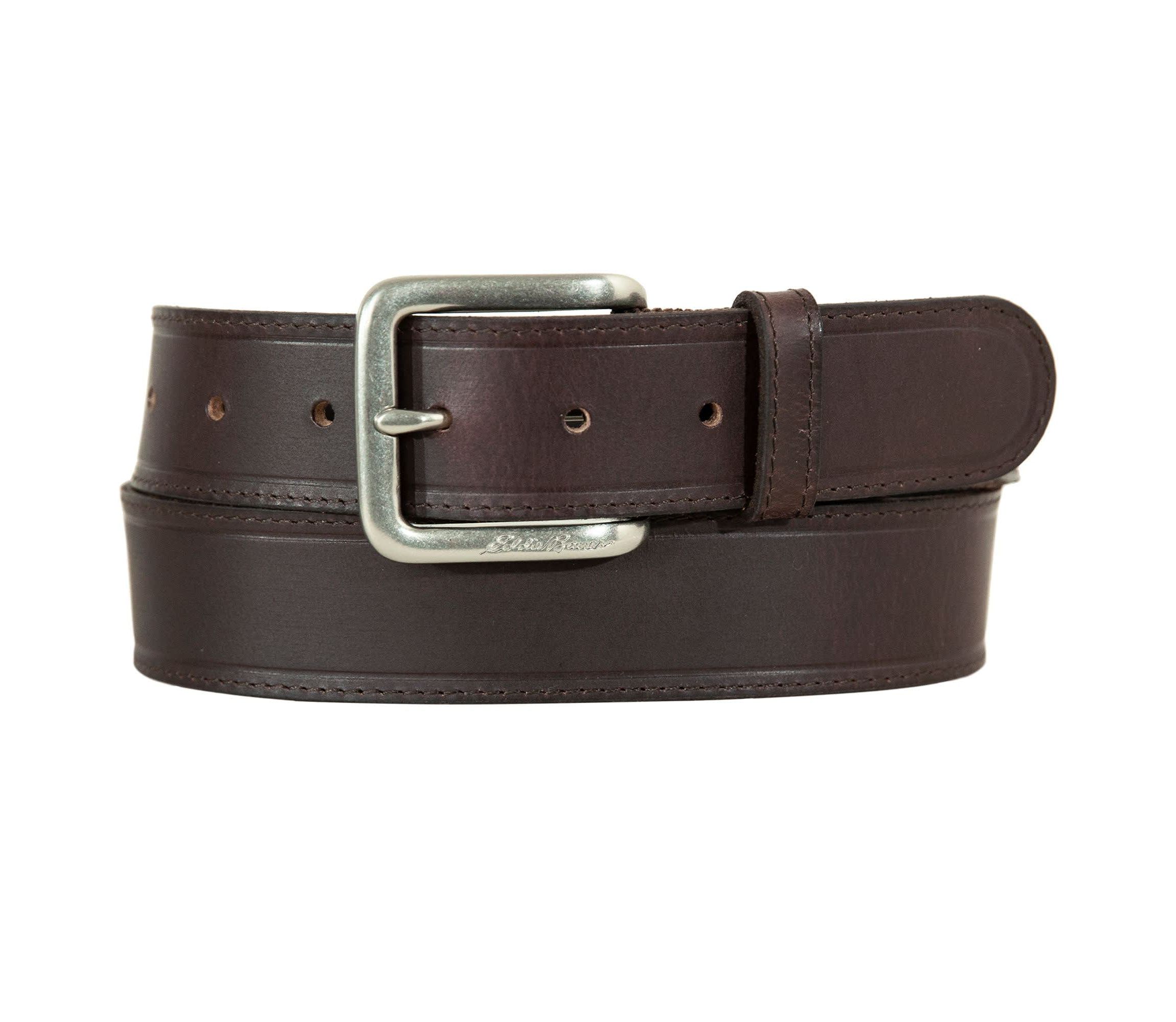 Rugged Leather Belt with Stretch Tab