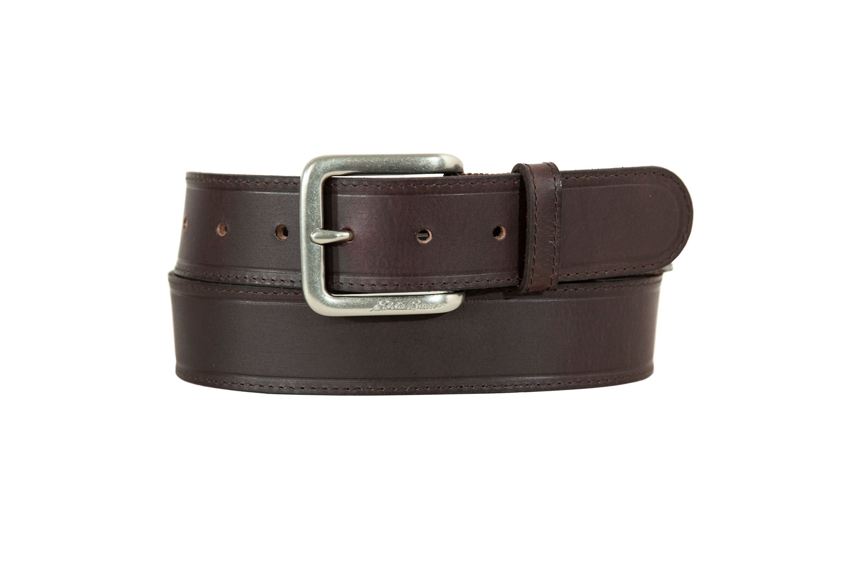 Rugged Leather Belt with Stretch Tab