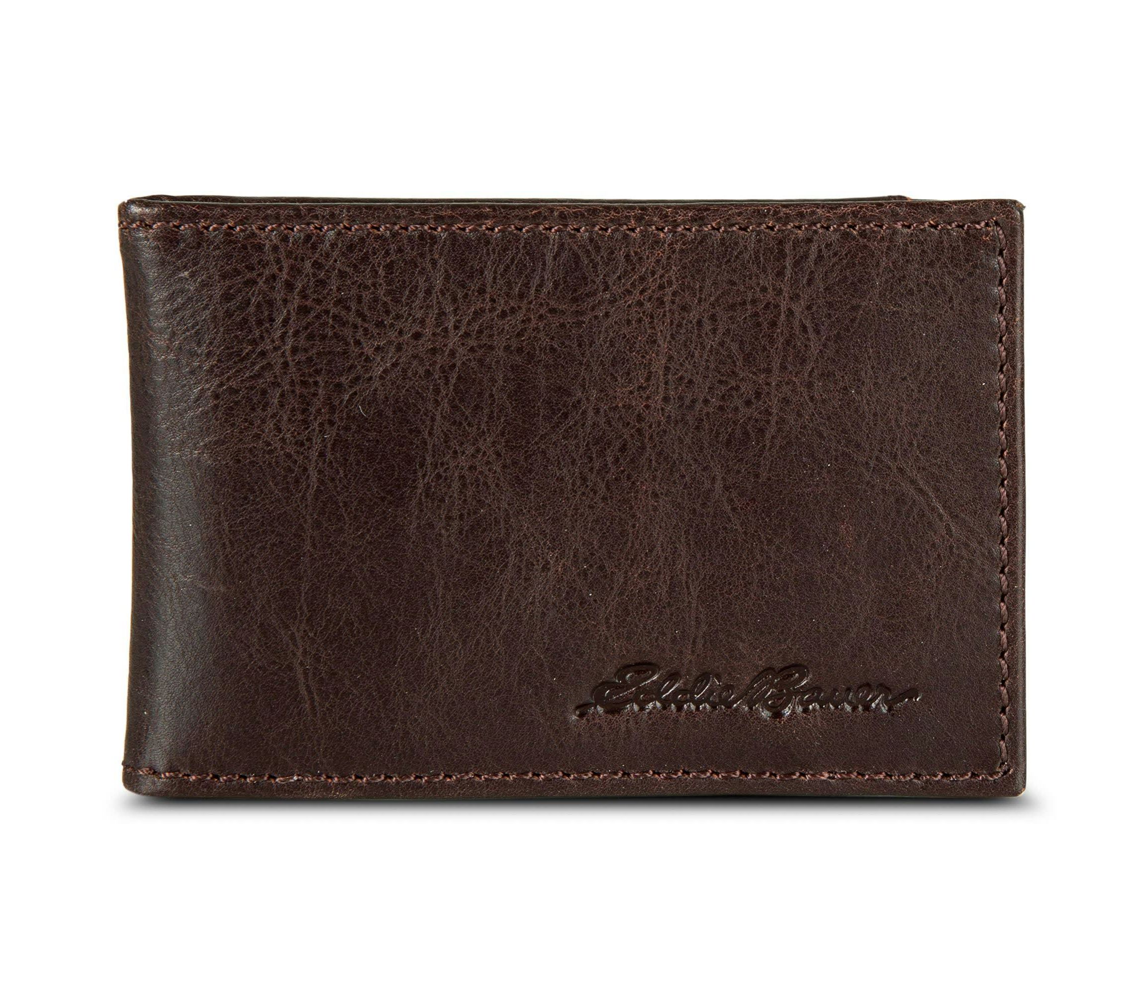 Signature Logo Leather Bifold with Money Clip Wallet