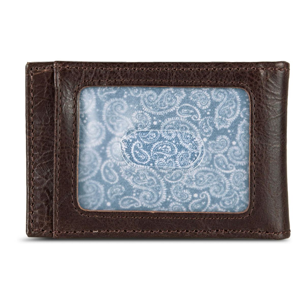 Signature Logo Leather Bifold with Money Clip Wallet