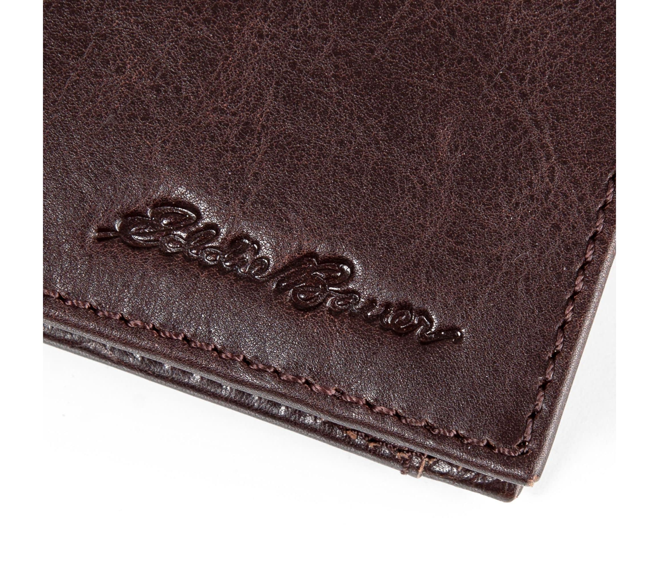 Signature Logo Leather Bifold with Money Clip Wallet