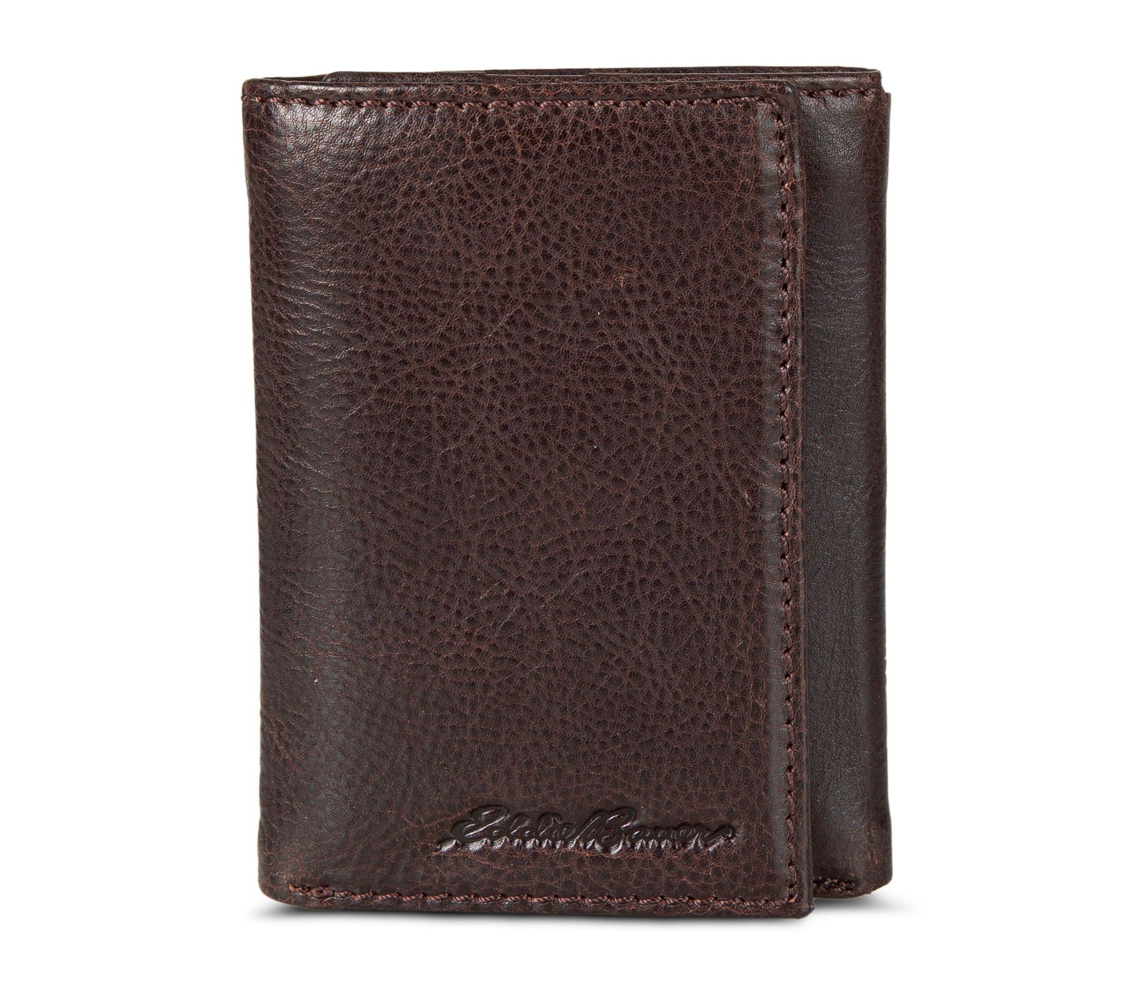 Signature Logo Leather Trifold Wallet