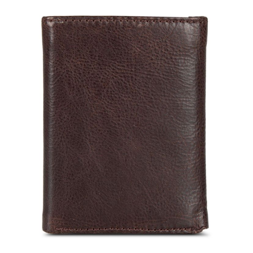 Signature Logo Leather Trifold Wallet