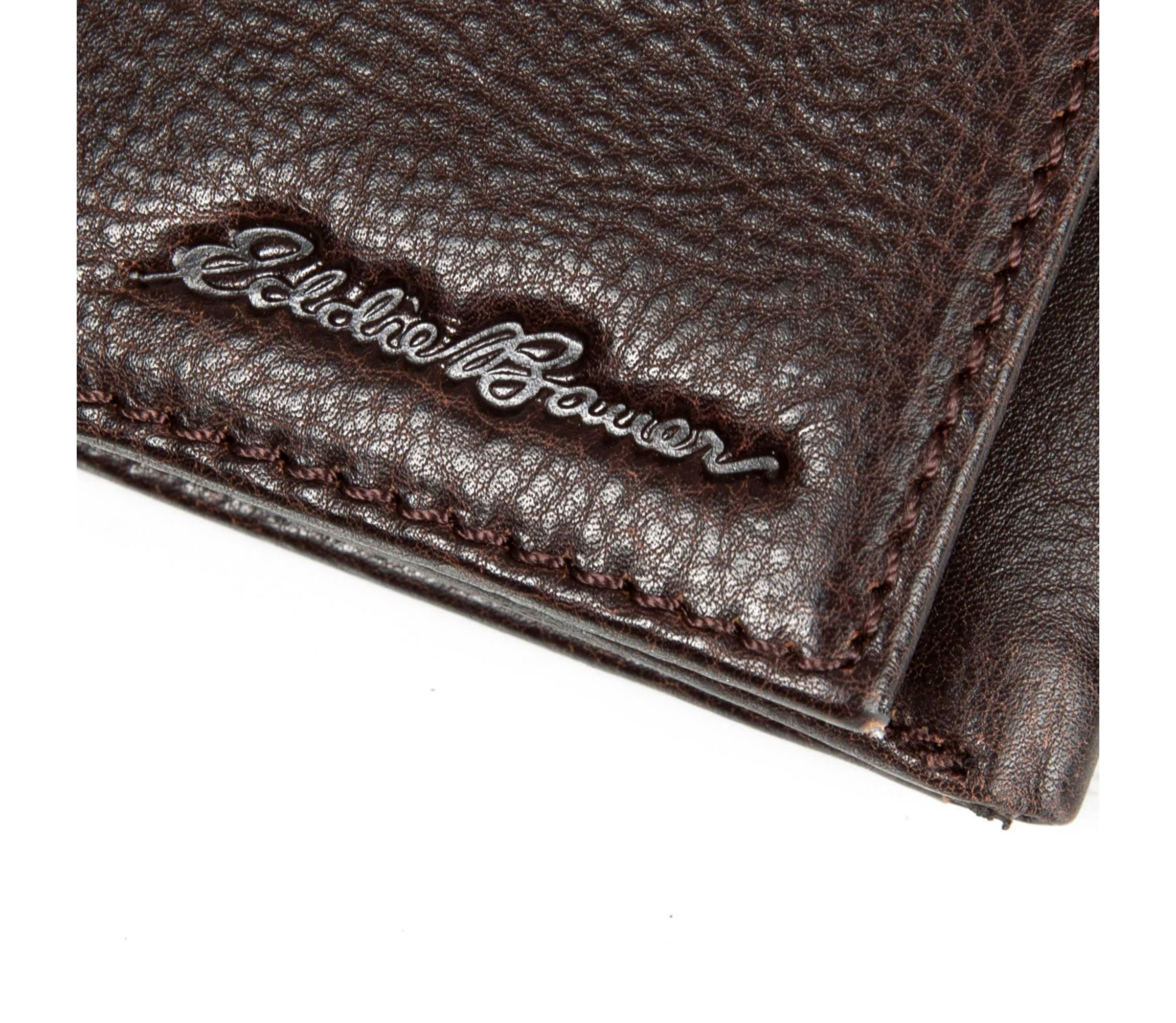 Signature Logo Leather Trifold Wallet