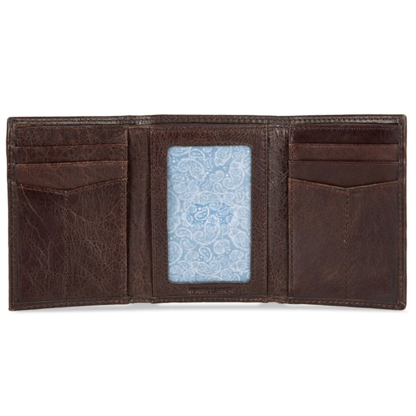 Signature Logo Leather Trifold Wallet